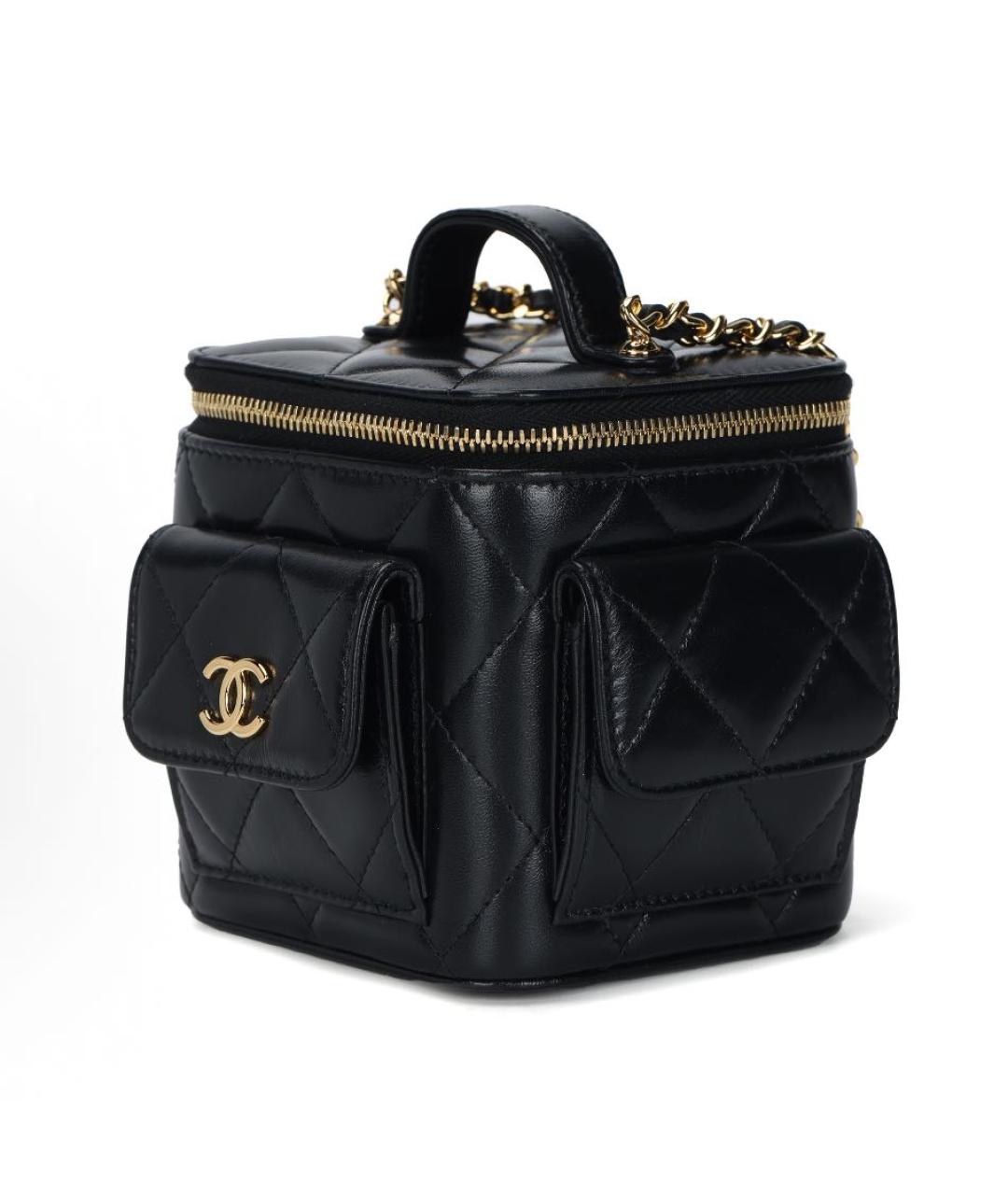 CHANEL Черная кожаная сумка через плечо, фото 2