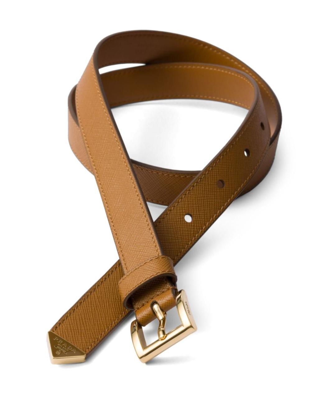 PRADA Коричневый кожаный ремень, фото 2