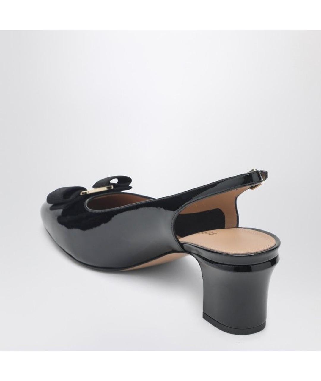 FERRAGAMO Черные кожаные туфли, фото 2