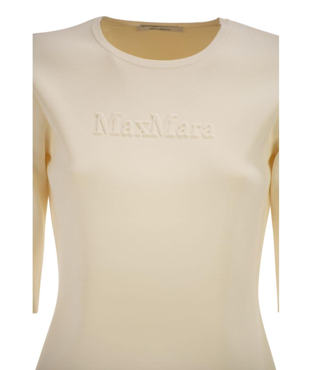 MAX MARA Белая вискозная футболка, фото 4