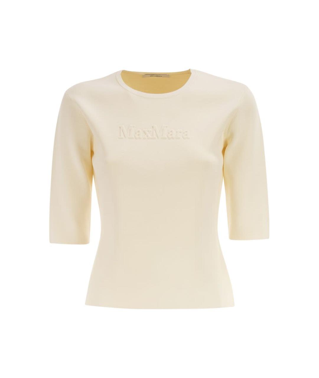 MAX MARA Белая вискозная футболка, фото 1