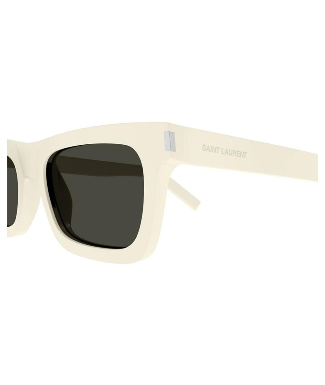 SAINT LAURENT Белые солнцезащитные очки, фото 3