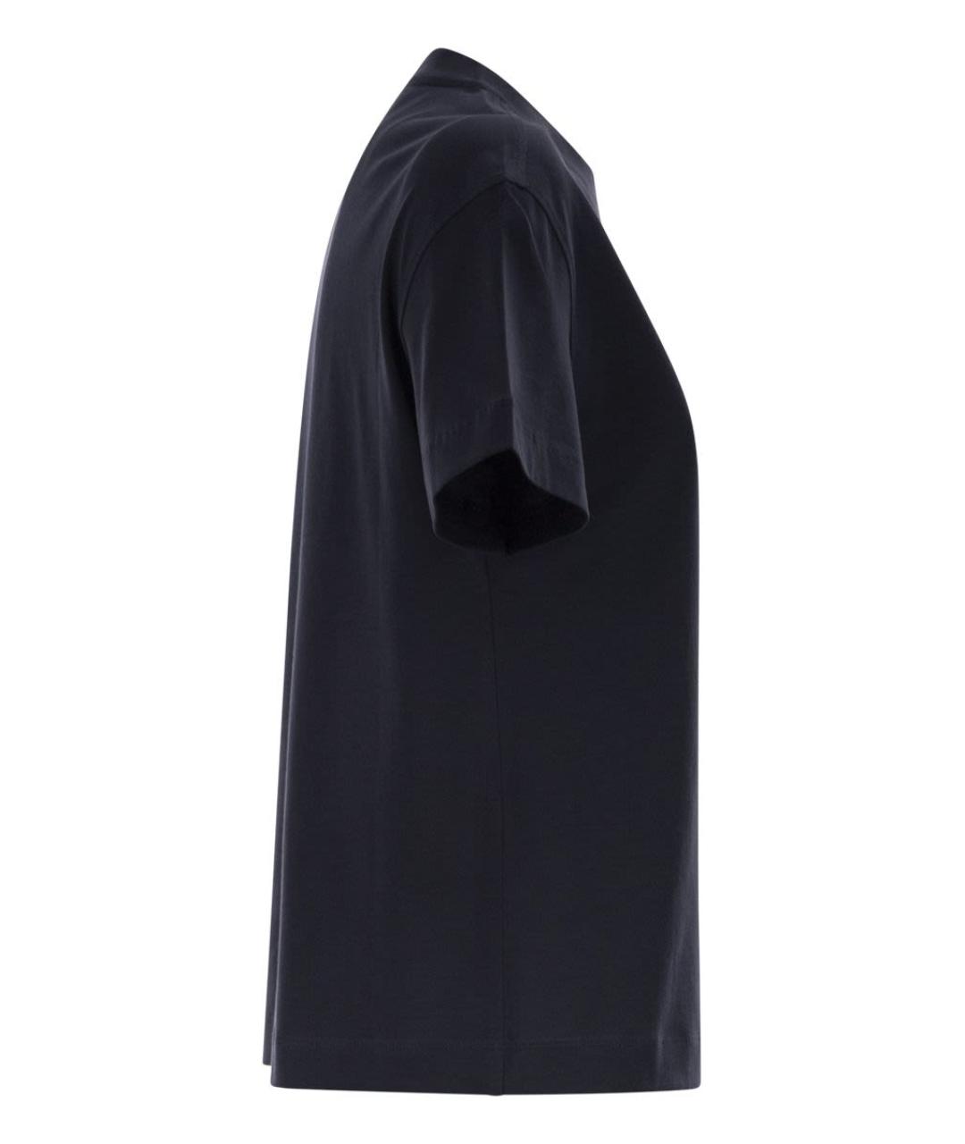 BRUNELLO CUCINELLI Синяя хлопковая футболка, фото 3