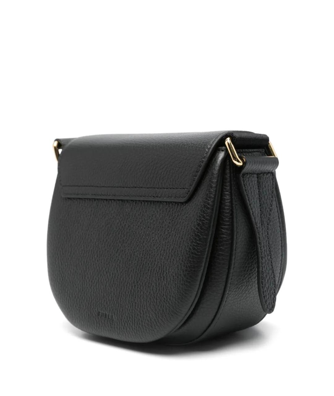 FURLA Черная кожаная сумка через плечо, фото 3