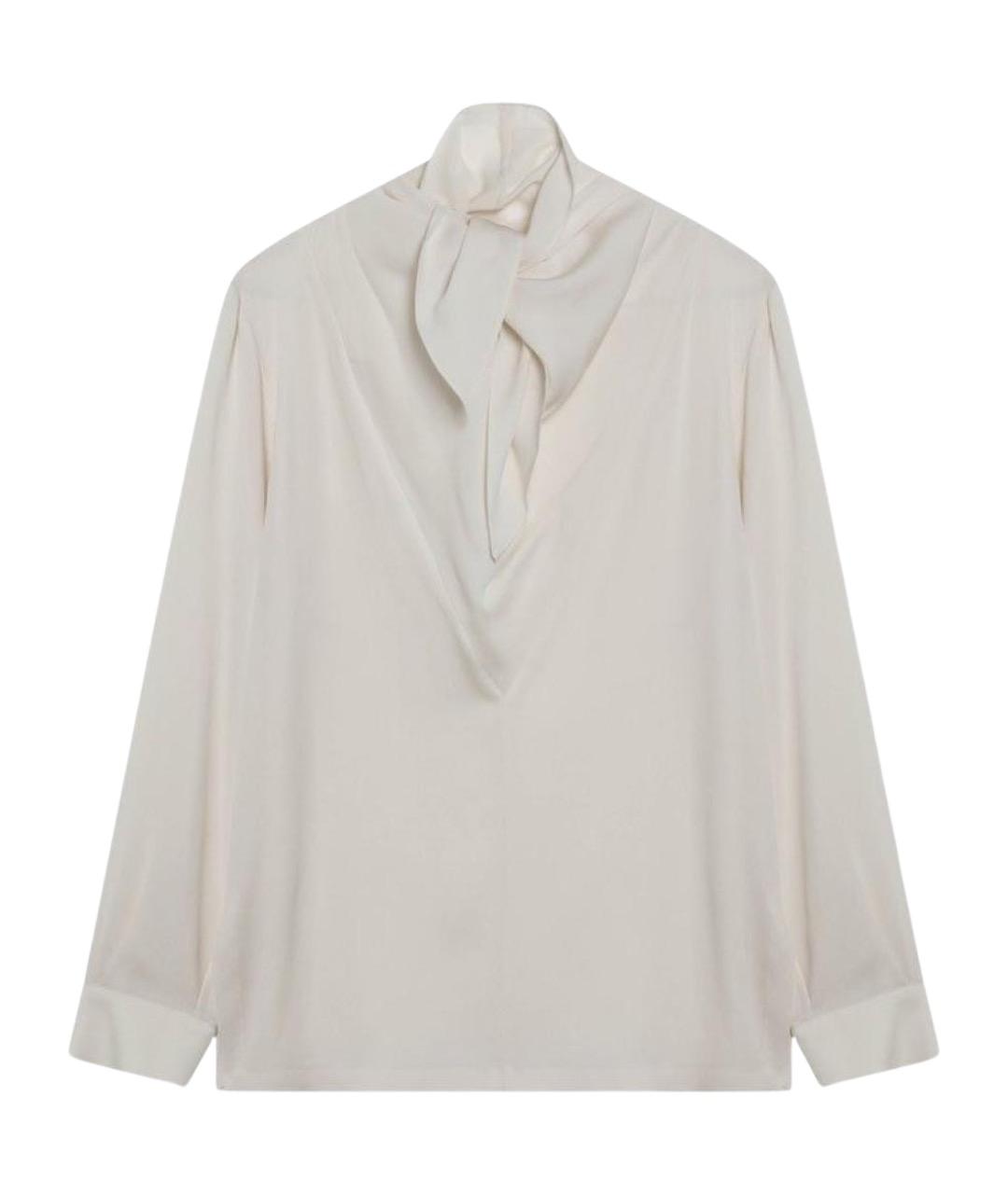 MAX MARA Бежевая шелковая рубашка, фото 1