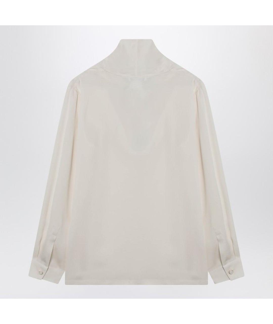 MAX MARA Бежевая шелковая рубашка, фото 2