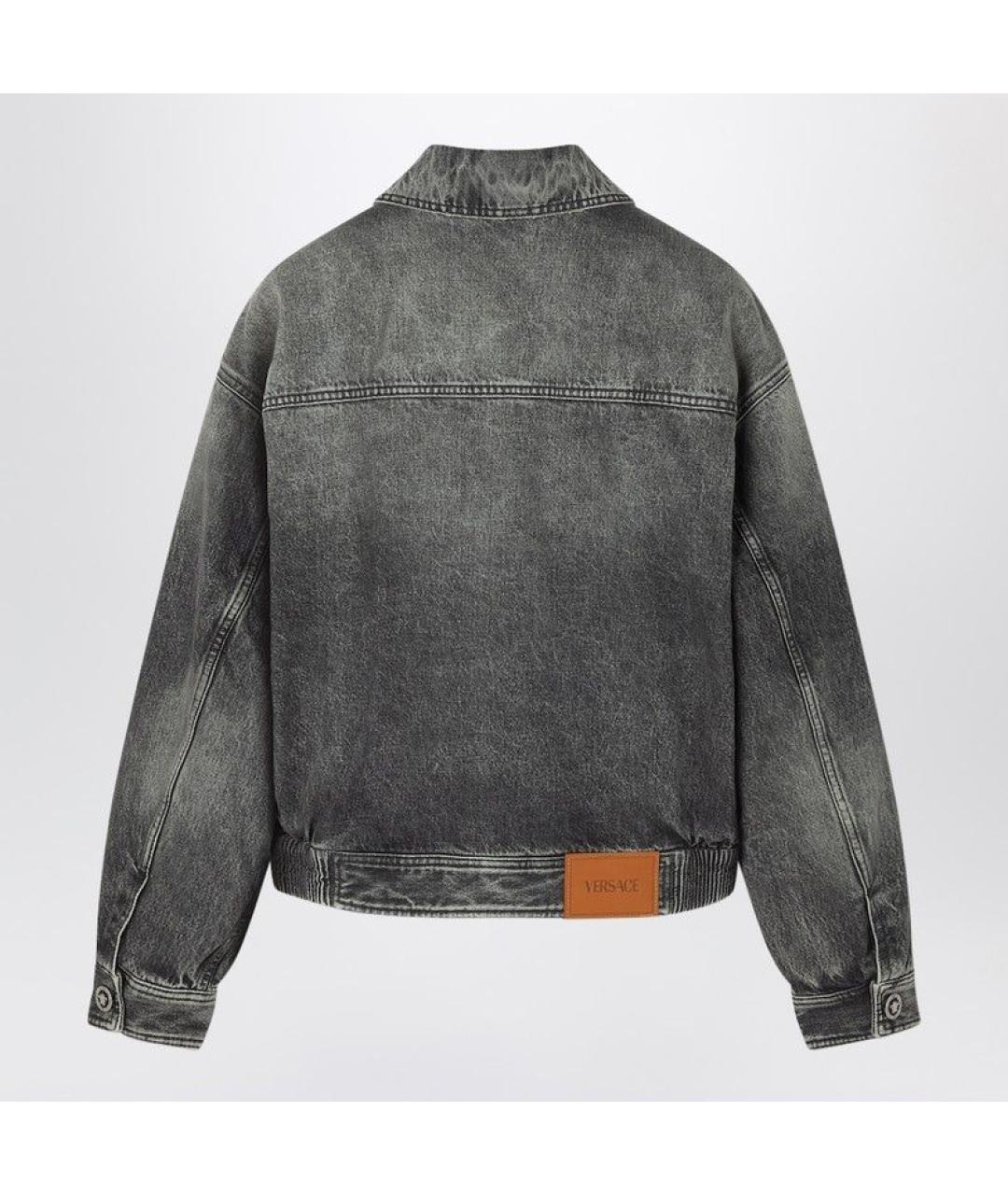 VERSACE Серая хлопковая куртка, фото 2