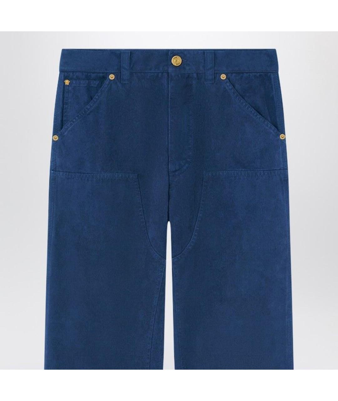 VERSACE Синие хлопковые прямые джинсы, фото 2