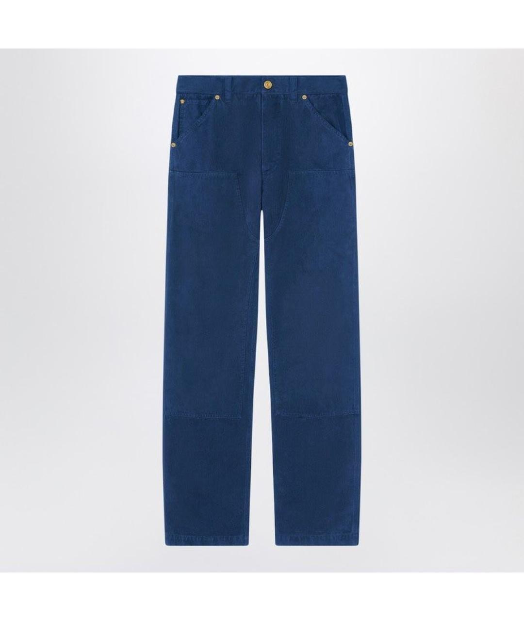 VERSACE Синие хлопковые прямые джинсы, фото 3
