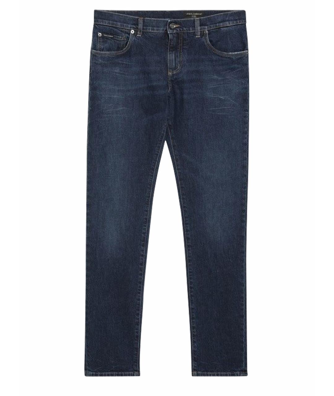 DOLCE&GABBANA Синие хлопко-эластановые джинсы скинни, фото 1