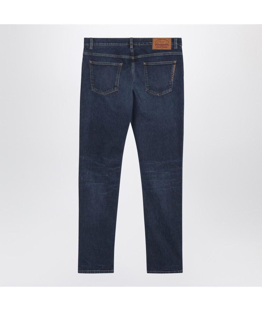 DOLCE&GABBANA Синие хлопко-эластановые джинсы скинни, фото 2
