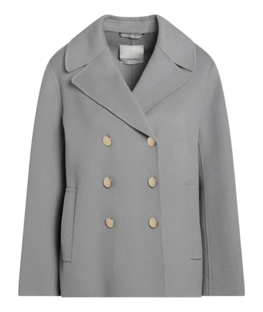 'S MAX MARA Серое шерстяное пальто, фото 1