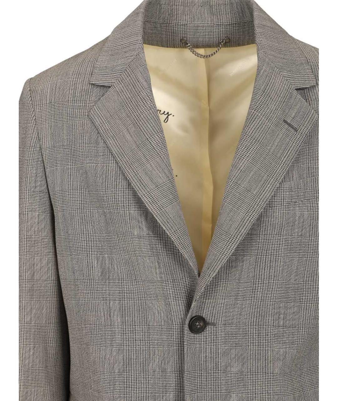 GOLDEN GOOSE DELUXE BRAND Серый шерстяной пиджак, фото 4