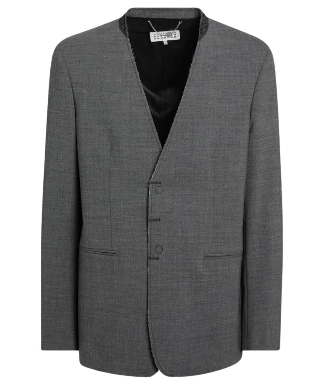 MM6 MAISON MARGIELA Серый полиэстеровый пиджак, фото 1