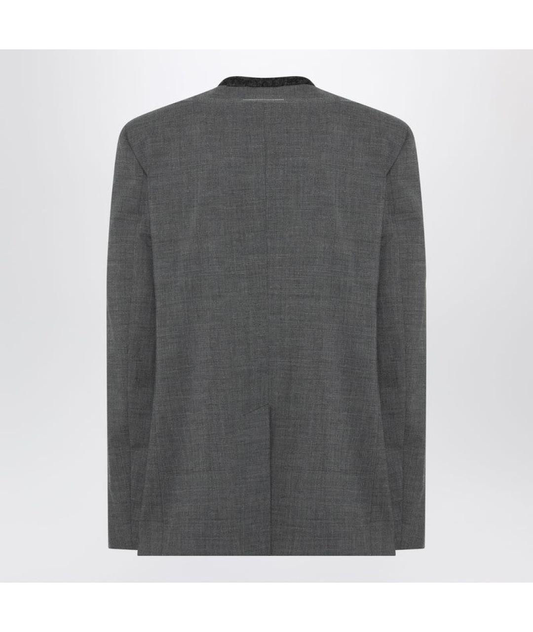 MM6 MAISON MARGIELA Серый полиэстеровый пиджак, фото 2