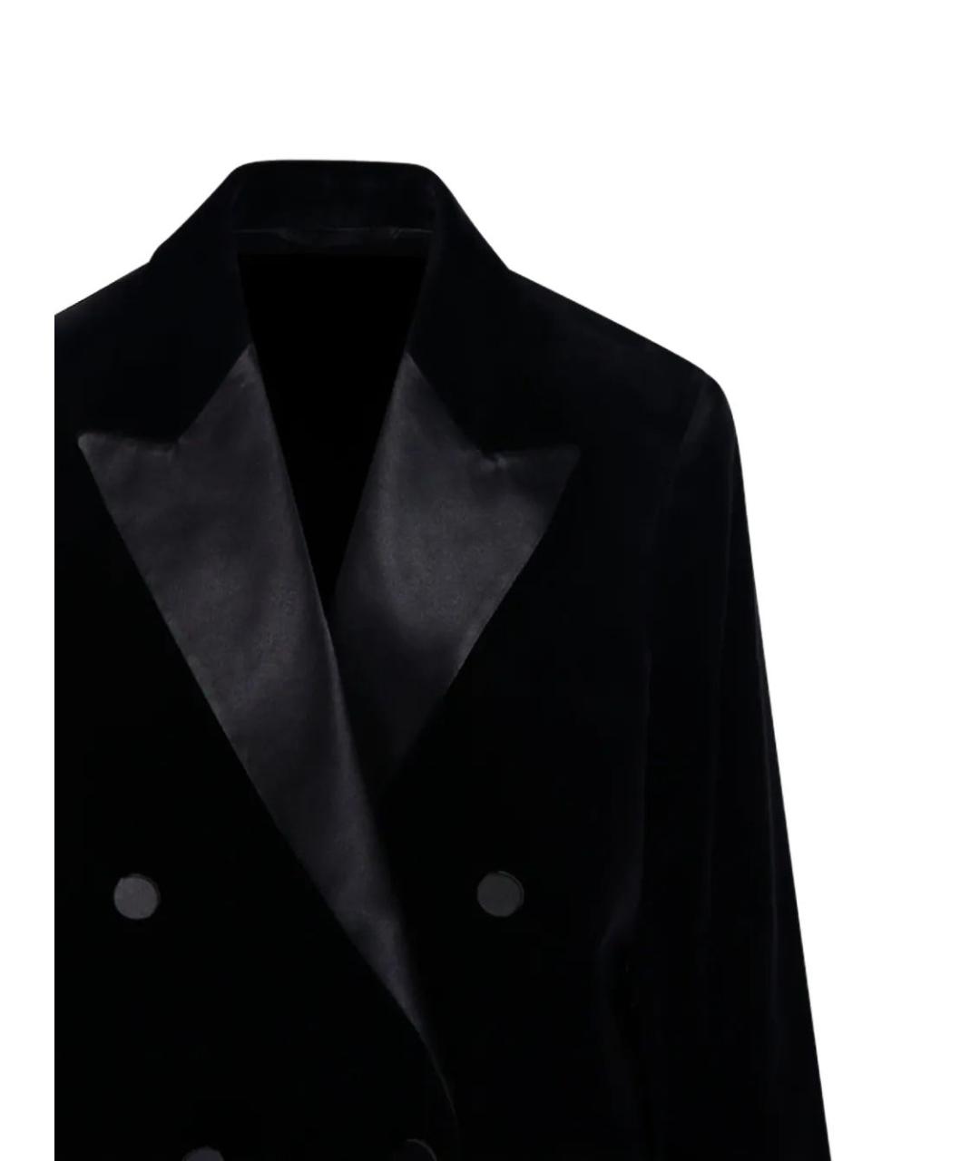 GOLDEN GOOSE DELUXE BRAND Черный бархатный жакет/пиджак, фото 4