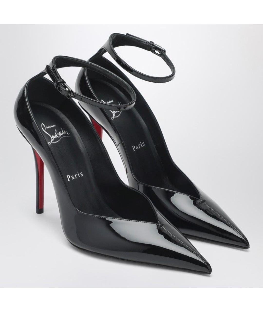 CHRISTIAN LOUBOUTIN Черные кожаные туфли, фото 2