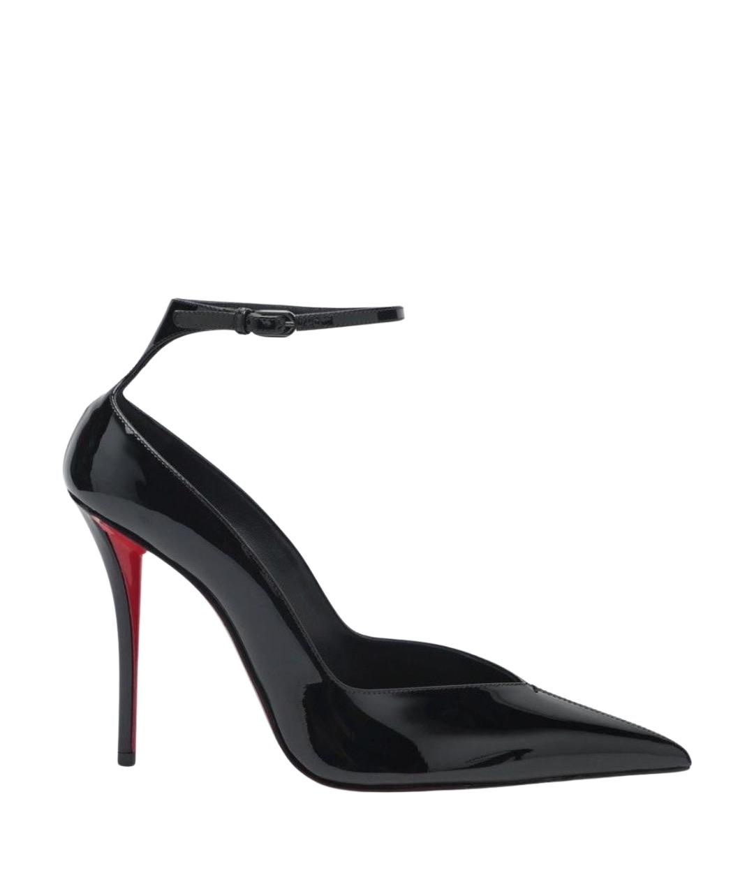 CHRISTIAN LOUBOUTIN Черные кожаные туфли, фото 1