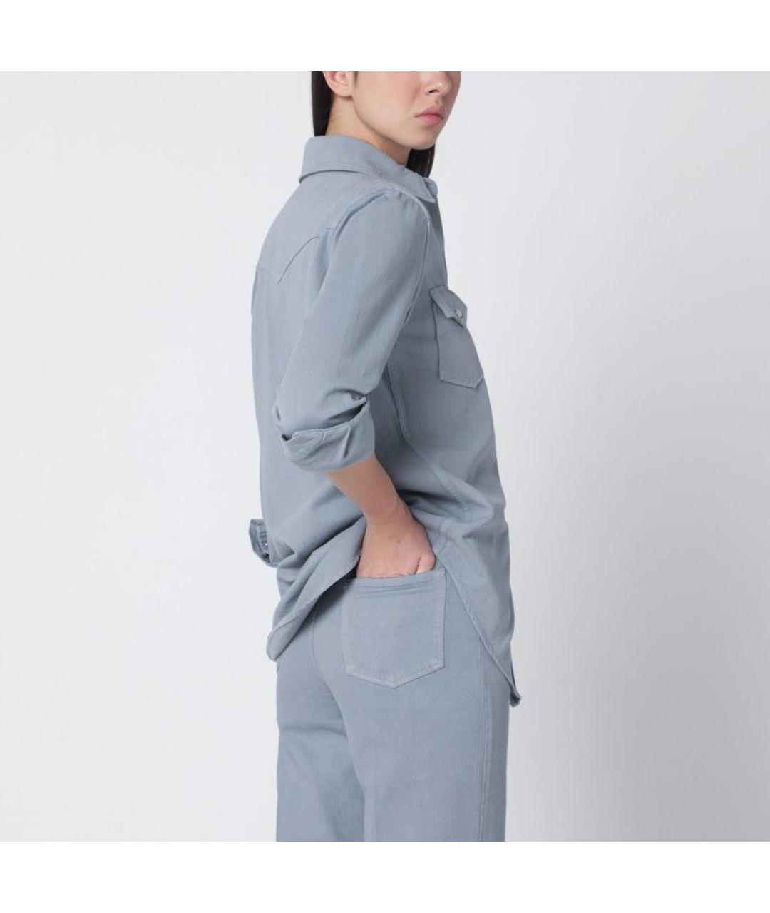 A.P.C. Голубая хлопковая рубашка, фото 3