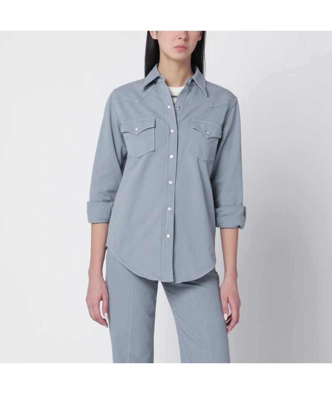 A.P.C. Голубая хлопковая рубашка, фото 2