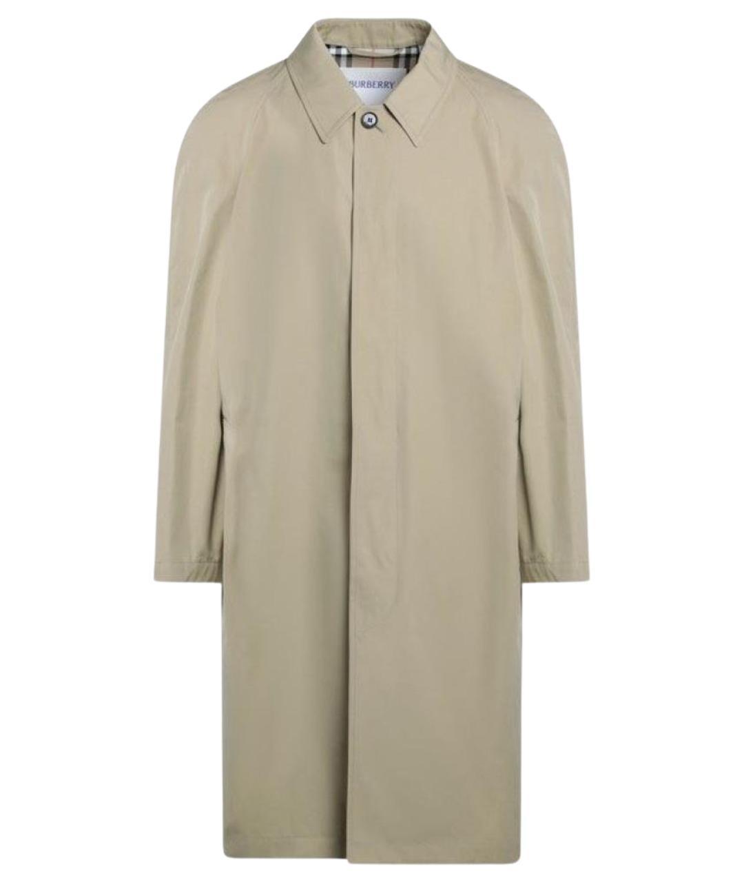 BURBERRY Бежевый хлопковый тренч / плащ, фото 1