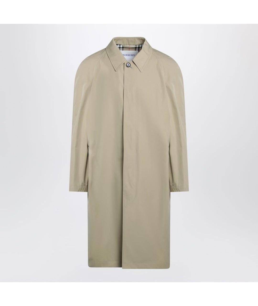 BURBERRY Бежевый хлопковый тренч / плащ, фото 3