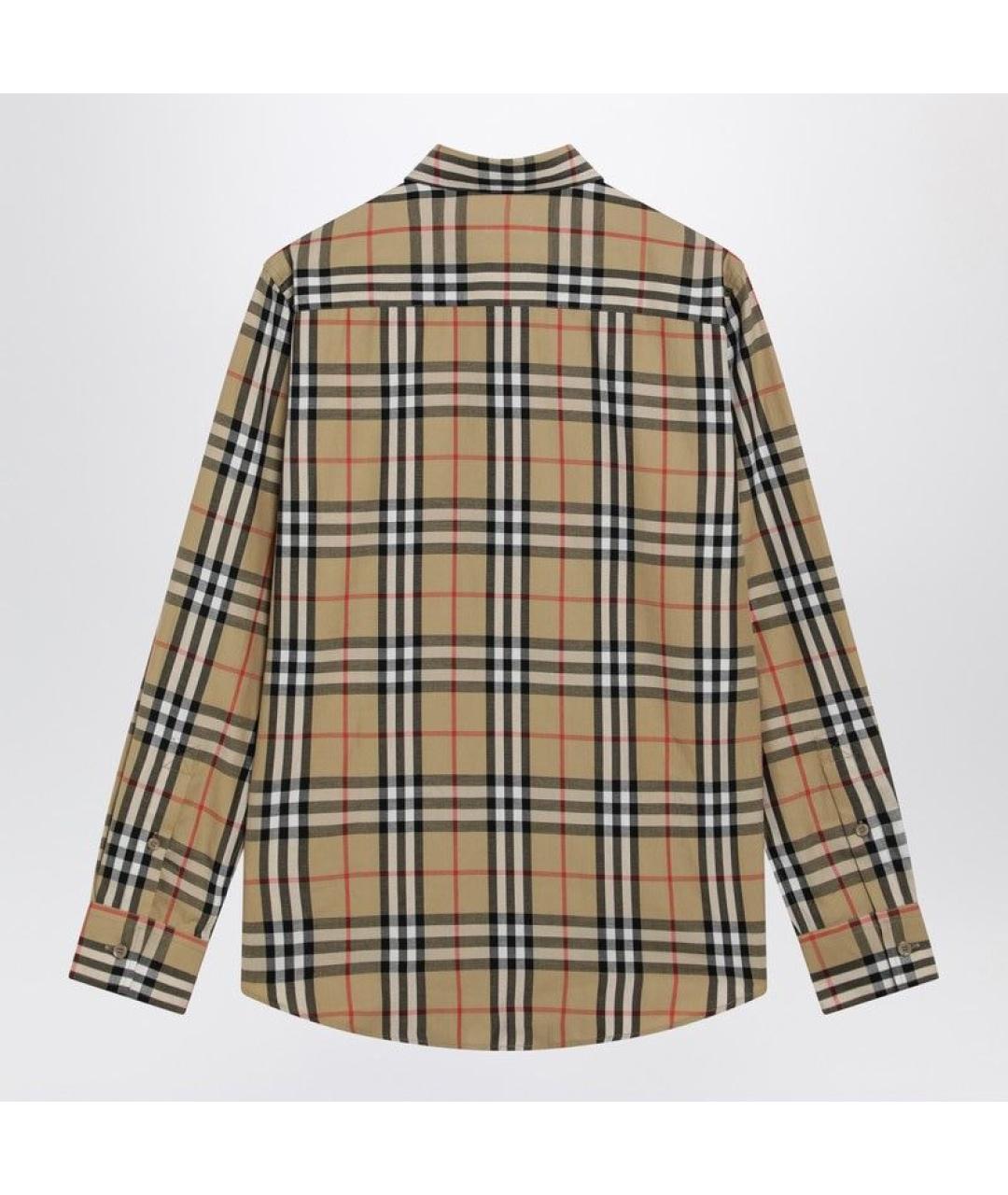 BURBERRY Бежевая хлопковая рубашка, фото 2