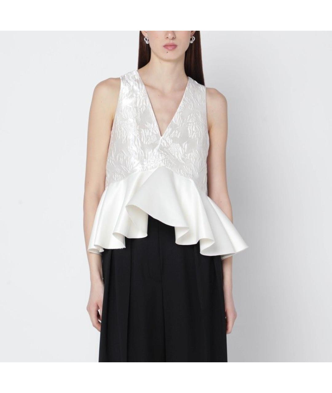 GANNI Белая полиэстеровая майка, фото 2