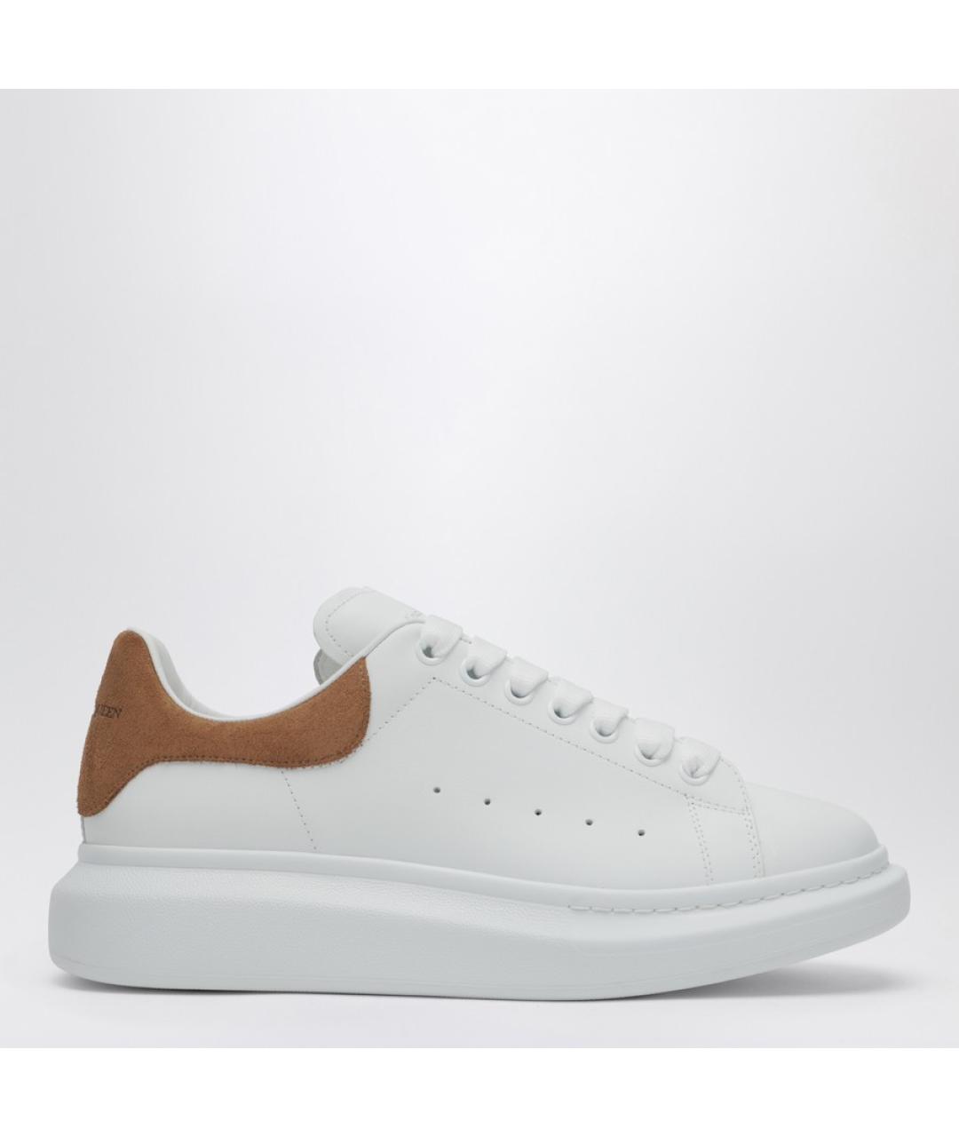 ALEXANDER MCQUEEN Белые кожаные низкие кроссовки / кеды, фото 4