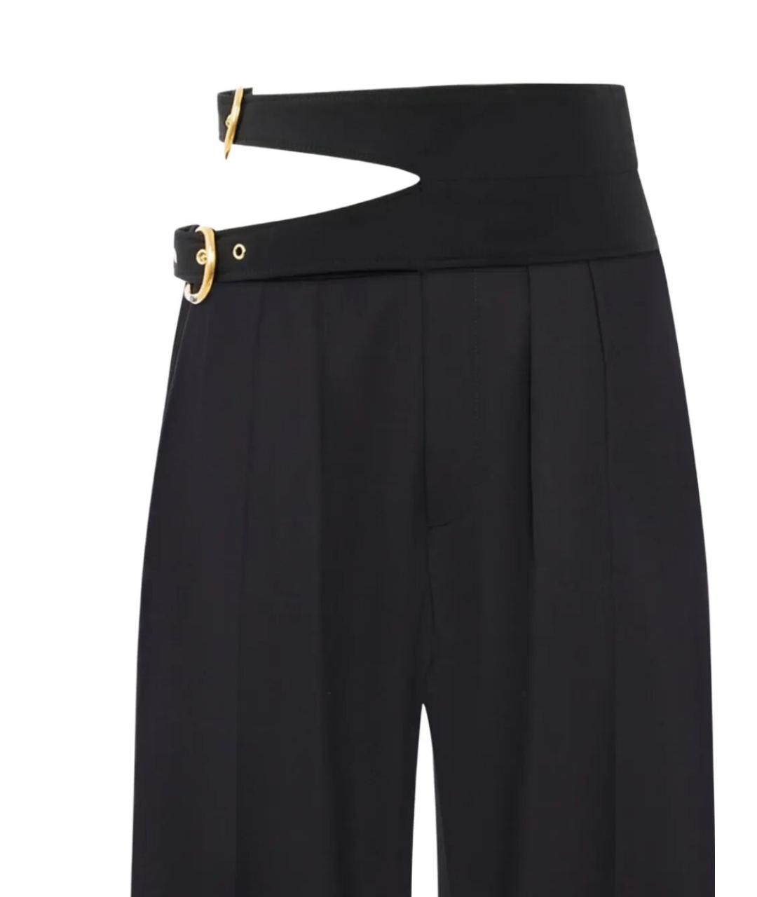 CHLOE Черные хлопковые прямые брюки, фото 3