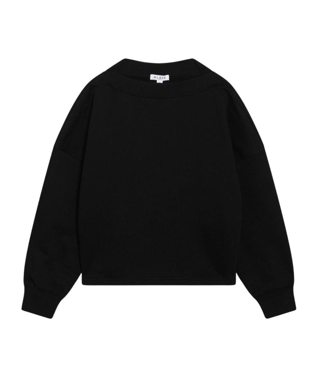 ALAIA Черный хлопковый джемпер / свитер, фото 1
