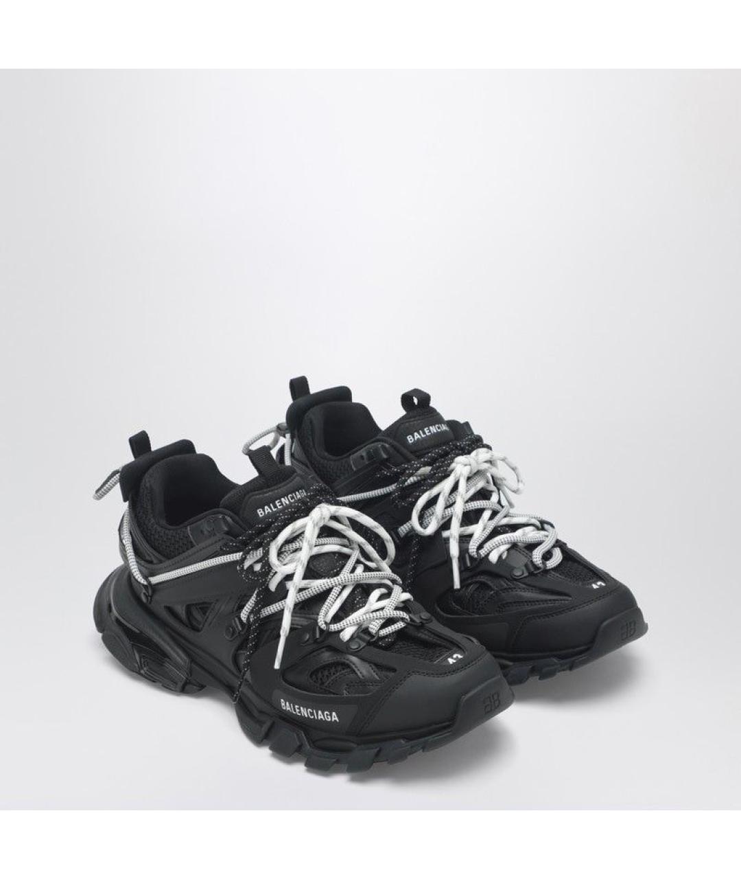 BALENCIAGA Черные текстильные низкие кроссовки / кеды, фото 2