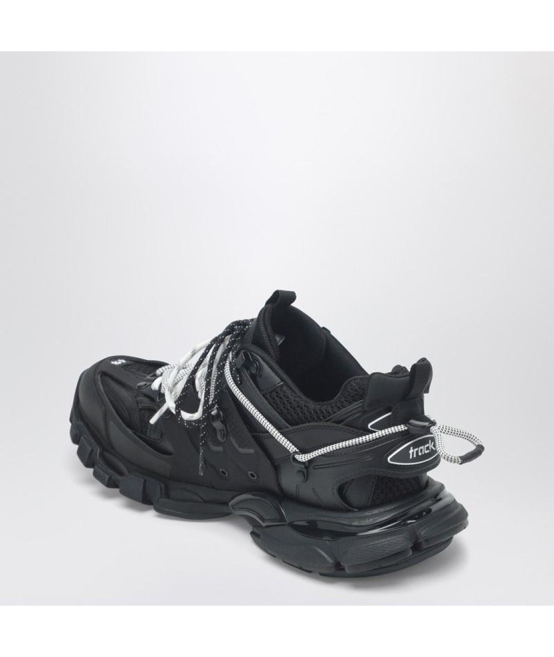 BALENCIAGA Черные текстильные низкие кроссовки / кеды, фото 3