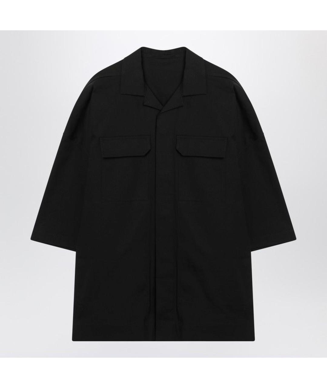RICK OWENS Черная хлопковая кэжуал рубашка, фото 3