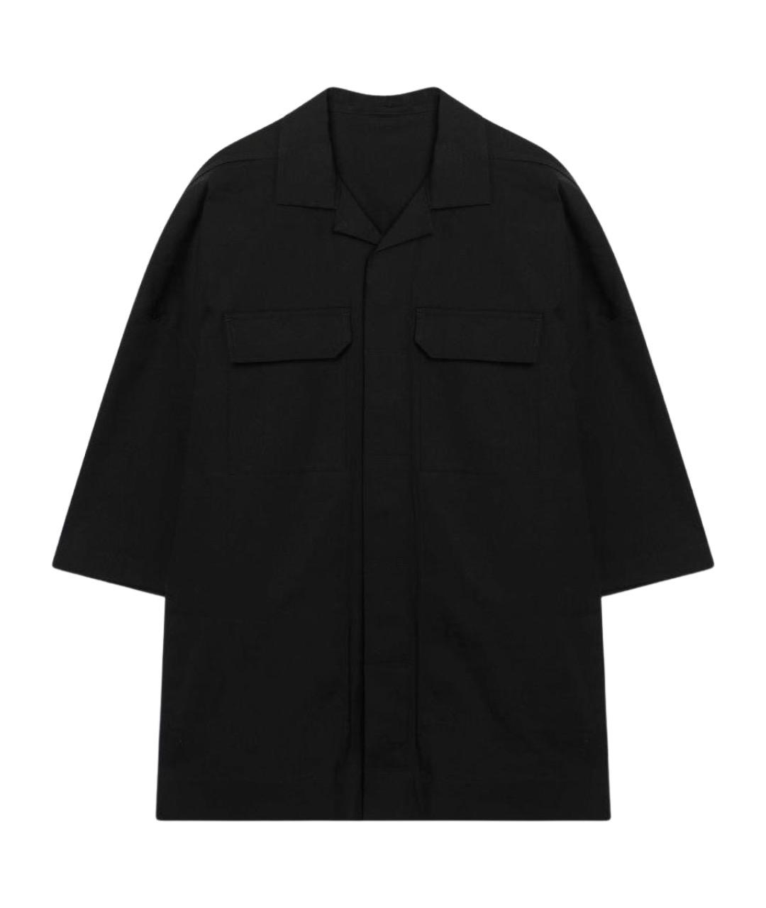 RICK OWENS Черная хлопковая кэжуал рубашка, фото 1