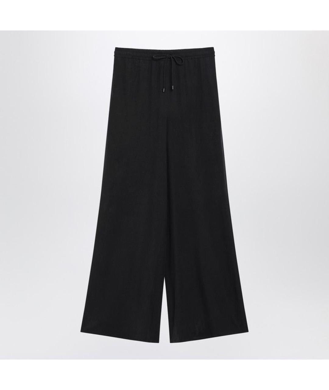 MAX MARA Синие шелковые прямые брюки, фото 3