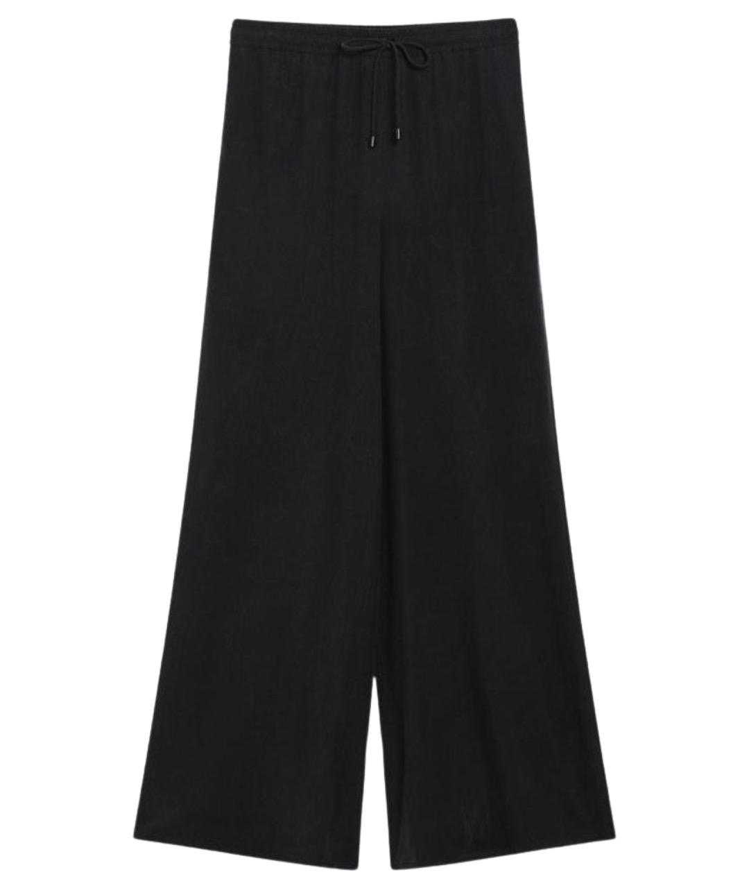 MAX MARA Синие шелковые прямые брюки, фото 1