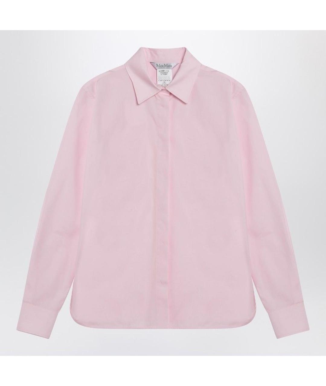 MAX MARA Розовая хлопковая рубашка, фото 3