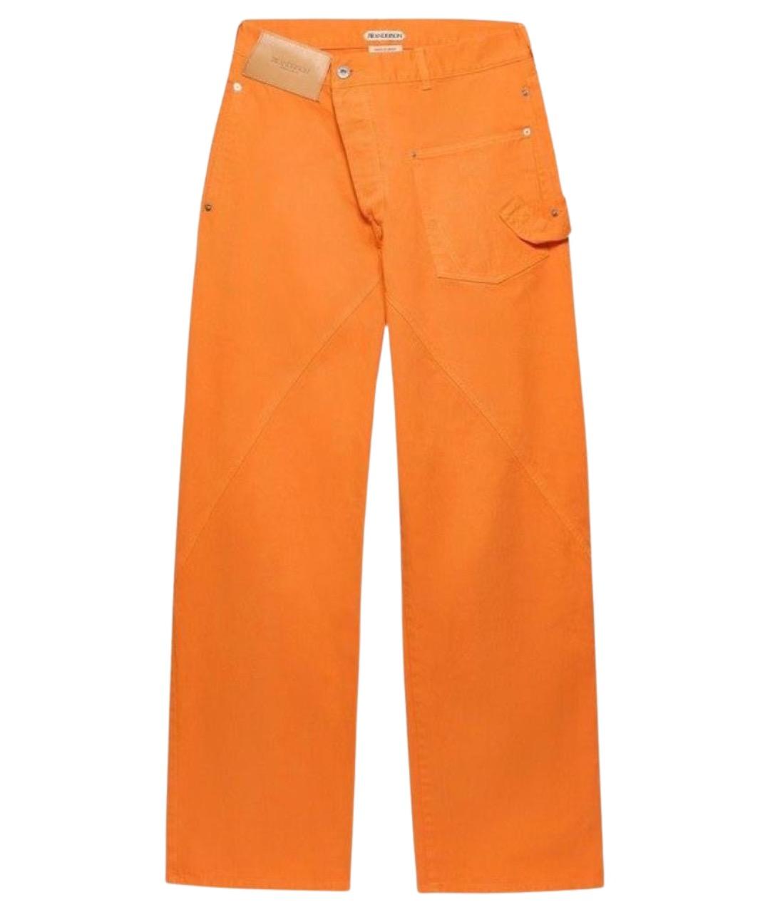 J.W.ANDERSON Оранжевое хлопковые прямые джинсы, фото 1