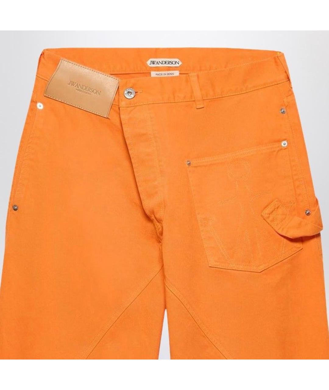 J.W.ANDERSON Оранжевое хлопковые прямые джинсы, фото 2