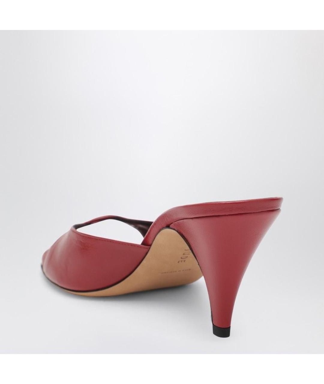 JUDE Красные кожаные мюли, фото 3