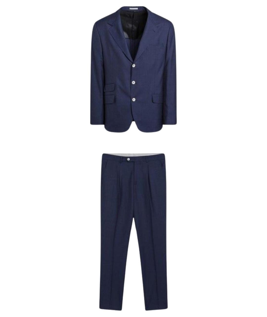 BRUNELLO CUCINELLI Синий классический костюм, фото 1