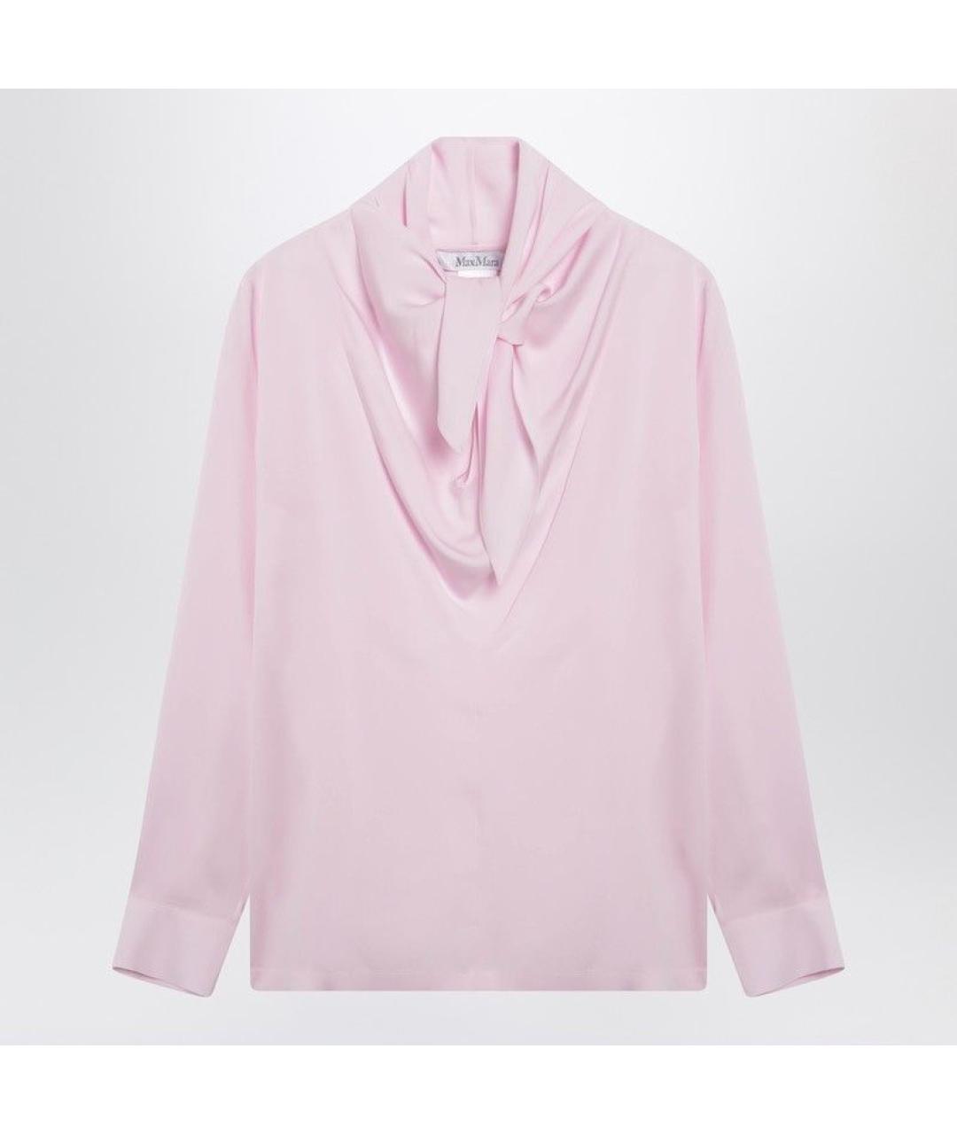 MAX MARA Розовая шелковая рубашка, фото 3