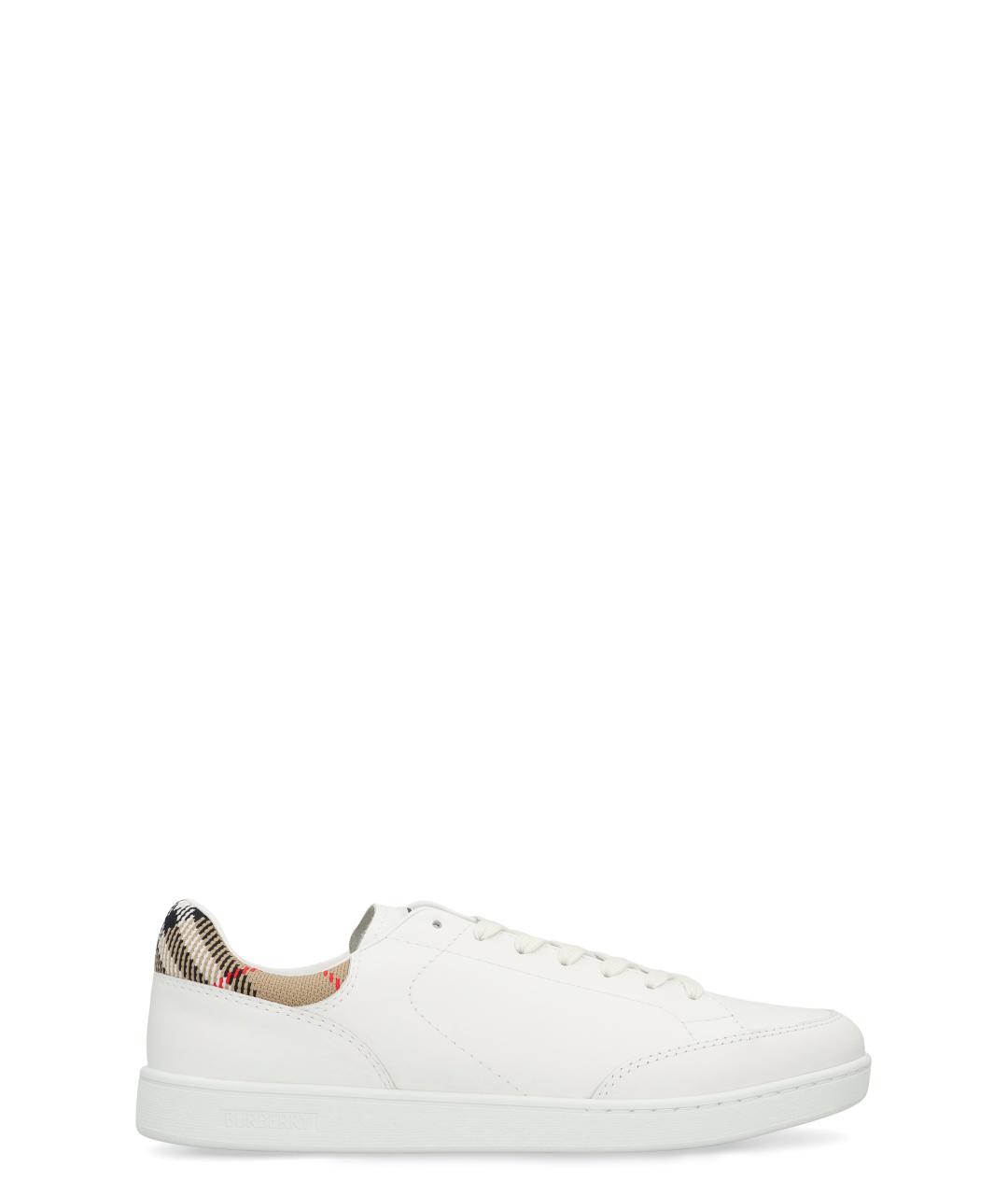 BURBERRY Белые кожаные кроссовки, фото 1