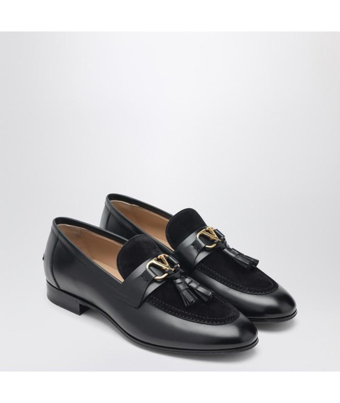 VALENTINO Черные кожаные лоферы, фото 2