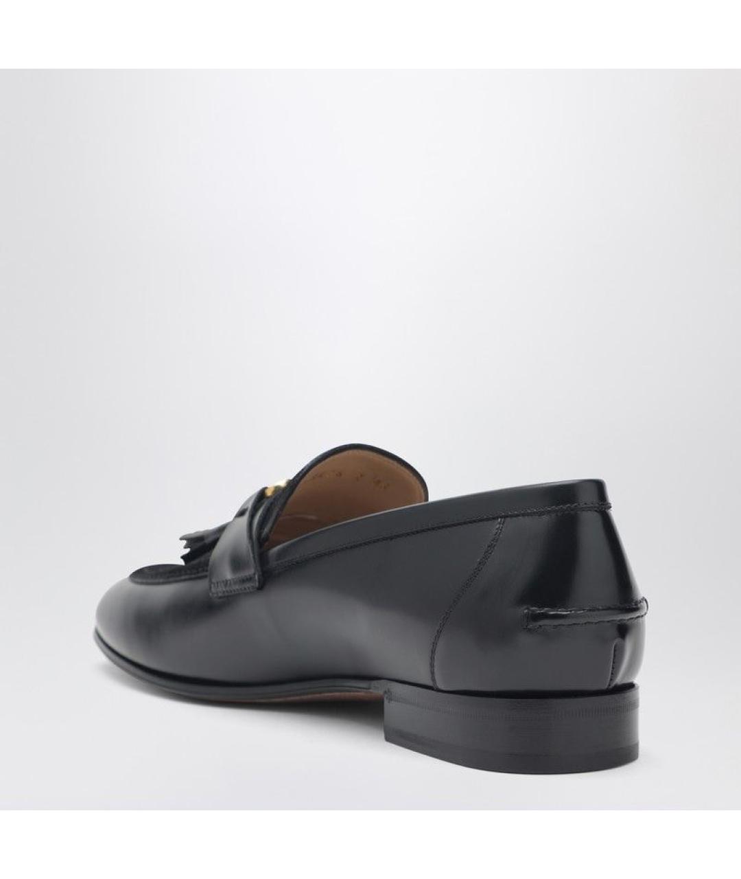 VALENTINO Черные кожаные лоферы, фото 3