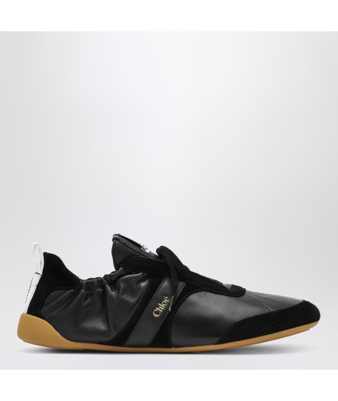 CHLOE Черные кожаные кроссовки, фото 4