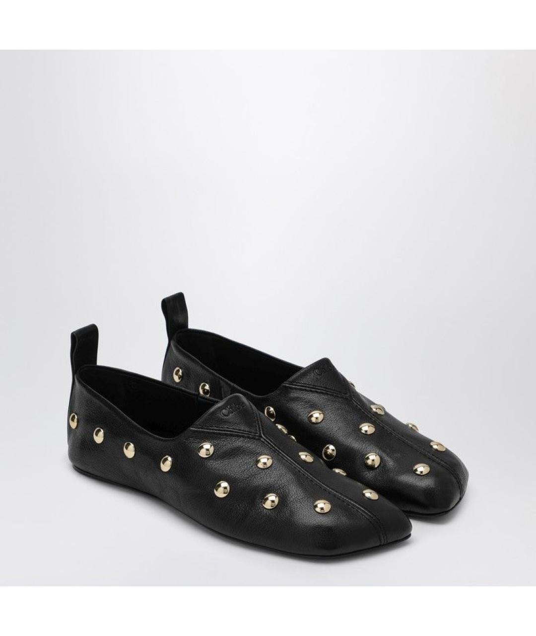 CHLOE Черные кожаные балетки, фото 2