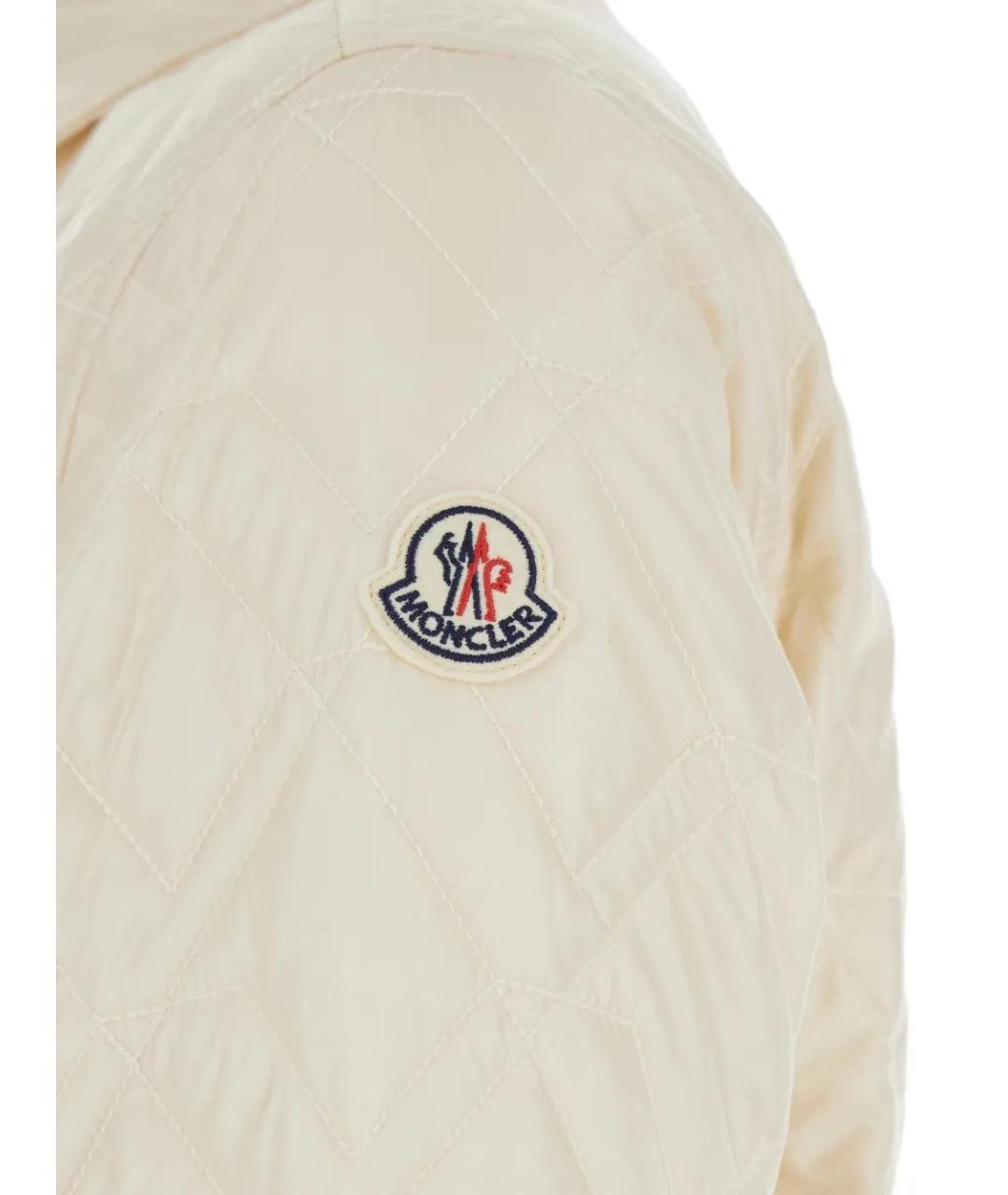 MONCLER Бежевая полиэстеровая куртка, фото 3