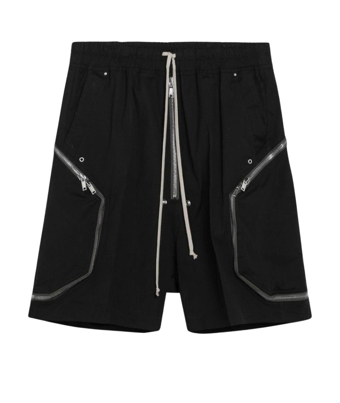 RICK OWENS Черные хлопковые шорты, фото 1